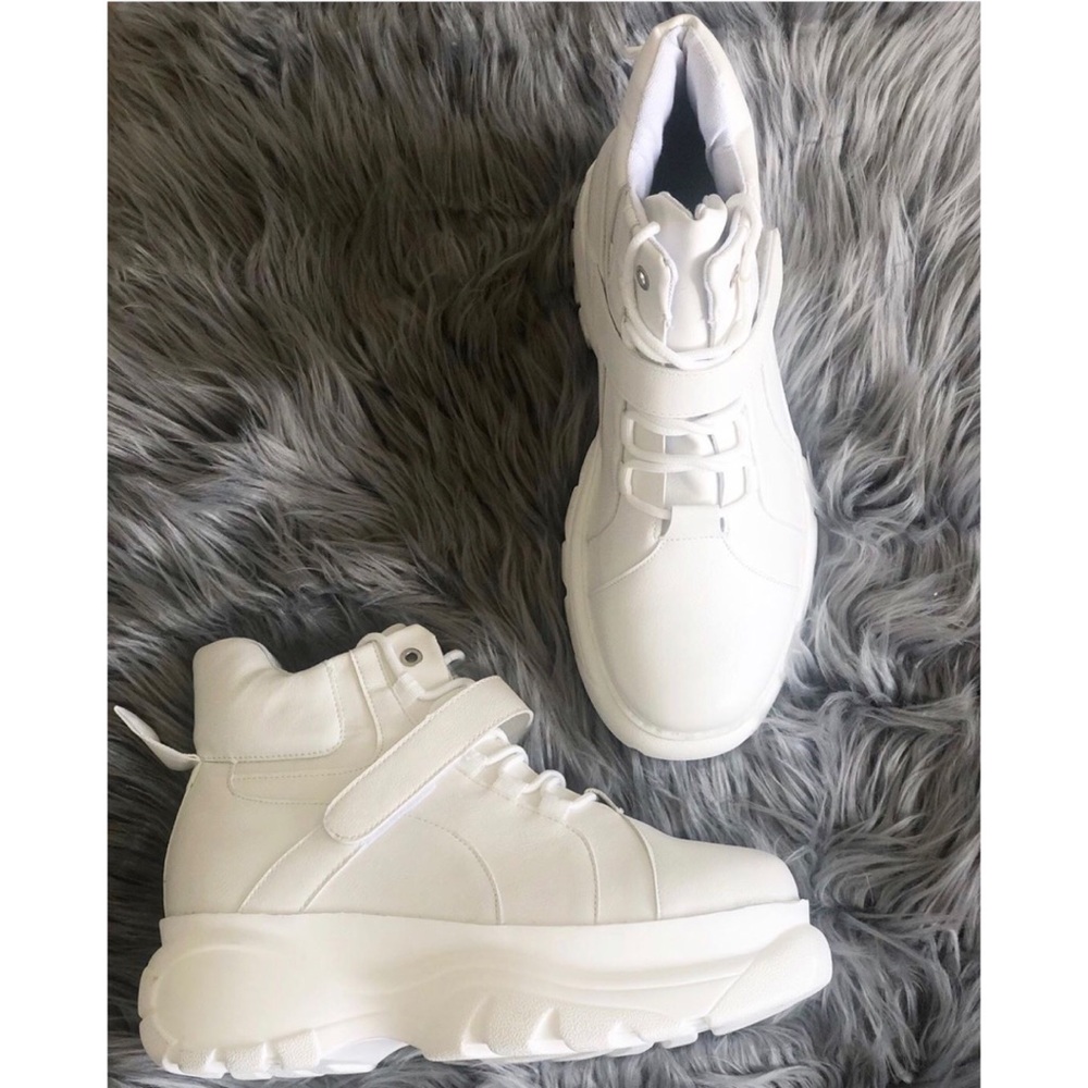 White High Top Chunky Trainers Sneakers